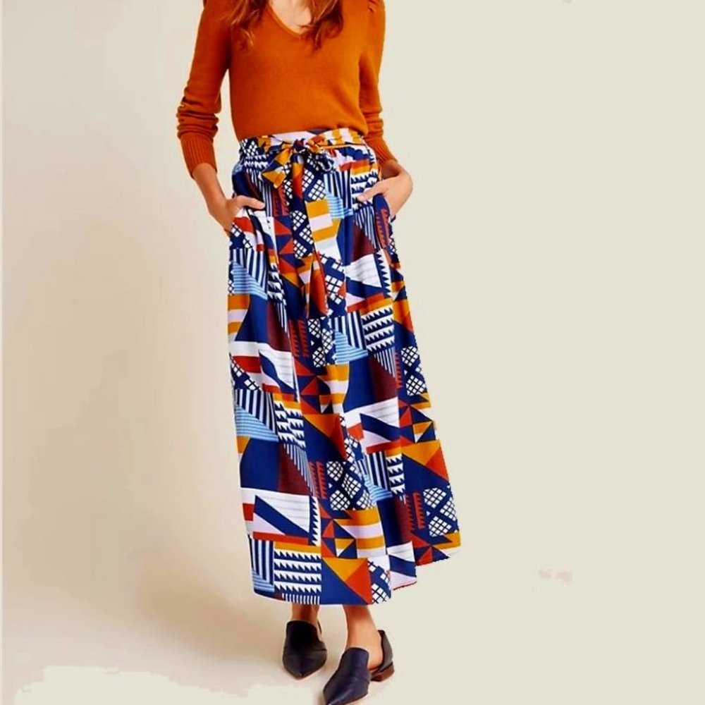 Anthropologie Porridge Patchwork Maxi Skirt - Size M - EUC